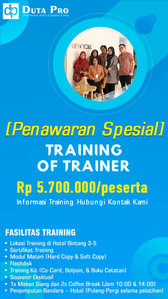Training of Trainer TOT Murah jogja bandung bali jakarta